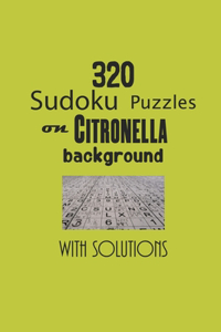 320 Sudoku Puzzles on Citronella background with solutions