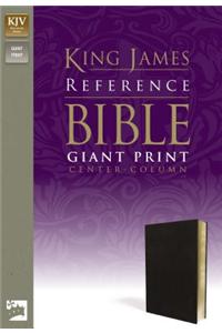 KJV, Reference Bible, Giant Print, Imitation Leather, Black, Red Letter Edition