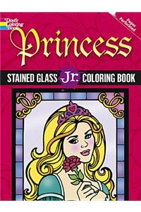 Princess Stained Glass Jr. Coloring Book