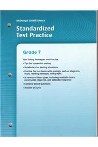 McDougal Littell Science: Standardized Test Practice (Student) Grade 7