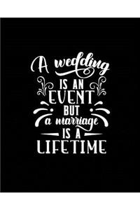 A Wedding is an Event but a Marriage is a Lifetime