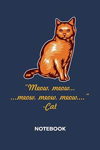 Meow, meow, meow, meow, meow... Cat NOTEBOOK