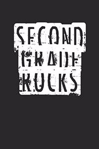 Back to School Notebook 'Second Grade Rocks' - Back To School Gift for Her and Him - 2nd Grade Writing Journal