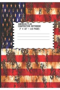 American Flag Composition Notebook