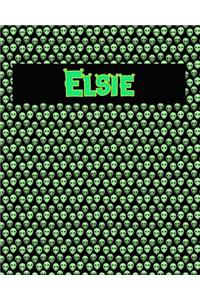 120 Page Handwriting Practice Book with Green Alien Cover Elsie