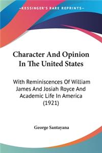 Character And Opinion In The United States