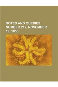 Notes and Queries, Number 212, November 19, 1853