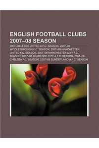 English Football Clubs 2007-08 Season