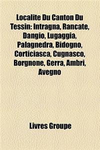 Localit Du Canton Du Tessin