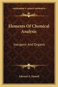 Elements of Chemical Analysis