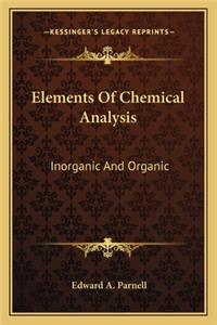 Elements of Chemical Analysis