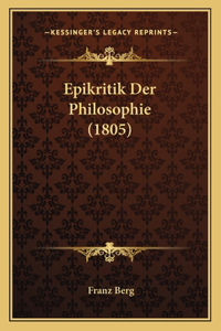 Epikritik Der Philosophie (1805)