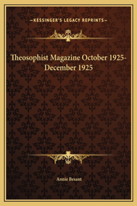 Theosophist Magazine October 1925-December 1925