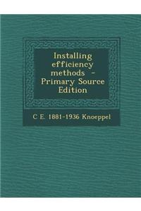 Installing Efficiency Methods