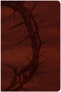KJV Large Print Personal Size Reference Bible, Brown Crown of Thorns LeatherTouch