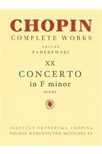 Piano Concerto in F Minor Op. 21, Cw XX - Score