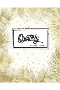Bullet Journal: Dot Grid Line, Elegant Gold Pineapple Hand Drawn Size 8 X 10, 90 P: Inspiring Your Ideas and Tips for Hand Lettering Your Own Way to Beautiful Works and Life