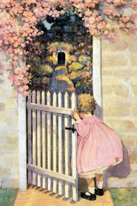 Girl Looking in Garden - Birthday Greeting Card