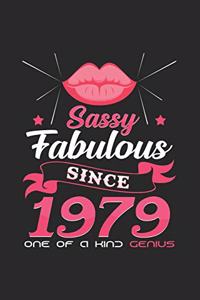 Sassy fabulous since 1979: 6x9 Born in 1979 - grid - squared paper - notebook - notes