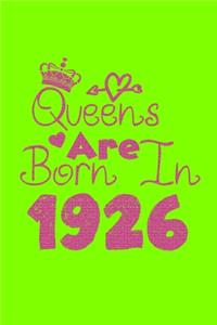 Queens Are Born In 1926 Notebook