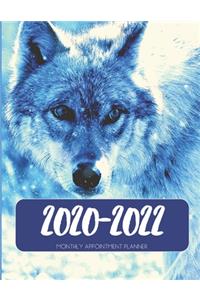 2020-2022 Three 3 Year Planner Wolves Monthly Calendar Gratitude Agenda Schedule Organizer
