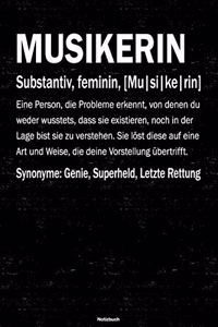 Musikerin Notizbuch