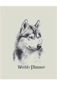 Siberian Husky Weekly Planner