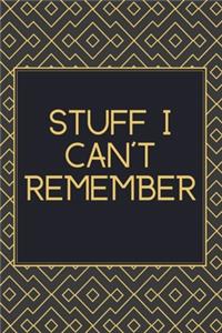 Stuff I Can't Remember Password Logbook