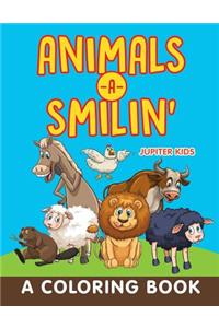 Animals-a-Smilin' (A Coloring Book)