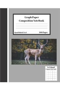 Graph Composition Notebook 5 Squares per inch 5x5 Quad Ruled 5 to 1 100 Sheets
