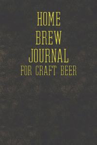 Home Brew Journal For Craft Beer