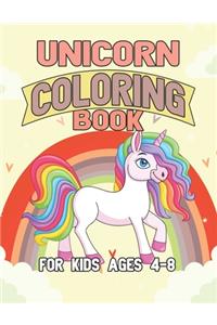 Unicorn Coloring Book for Kids Ages 4-8