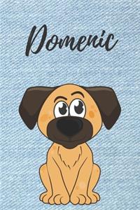 Domenic Hund-Malbuch / Notizbuch Tagebuch