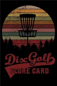 Disc Golf Score Card