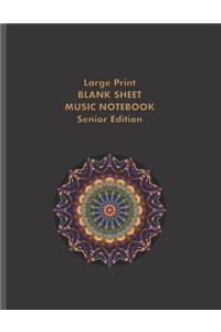 Blank Sheet Music Notebook for Seniors
