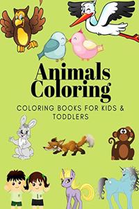 Animals Coloring Coloring Books for Kids & Toddlers
