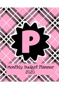 Monthly Budget Planner 2020