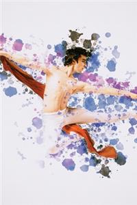 Male Danseur Dancer Watercolor Journal, Lined
