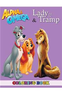 Alpha and Omega and Lady and the Tramp Coloring Book