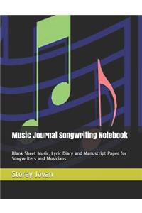 Music Journal Songwriting Notebook