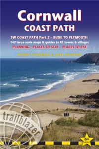 Cornwall Coast Path: (South-West Coast Path Part 2) Includes 142 Large-Scale Walking Maps & Guides to 81 Towns and Villages - Planning, Places to Stay, Places to Eat - Bude to Plymouth