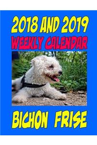 2018 and 2019 Weekly Calendar Bichon Frise