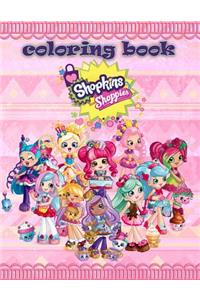 Shopkins Shoppies Coloring Book: Great Coloring Pages for Kids and Adults, Candy and Sweet Girls (35 Illustrations)
