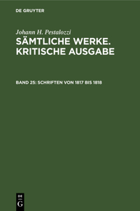 Schriften von 1817 bis 1818