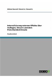 Internalisierung externer Effekte über Auflagen, Steuern und dem Preis-Standard-Ansatz