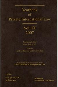 Yearbook of Private International Law, Volume IX