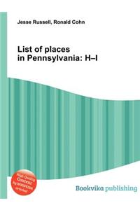 List of Places in Pennsylvania