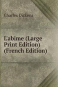 L'abime (Large Print Edition) (French Edition)