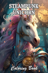 Steampunk Unicorn Coloring Book