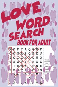LOVE word search book for adult